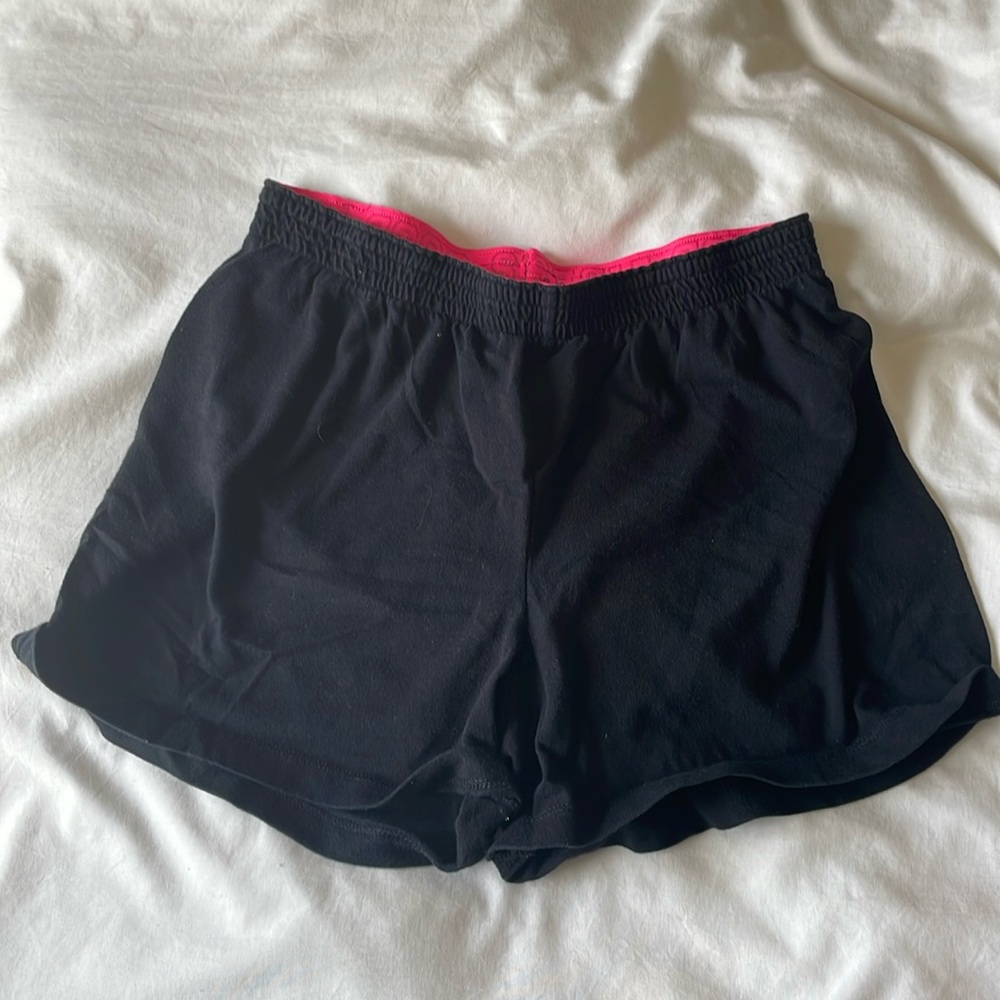 kids XL black/pink comfy shorts